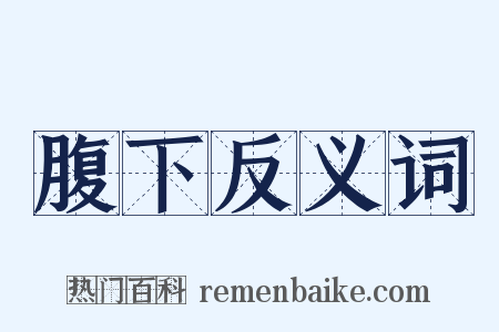 腹下反义词是什么意思的图片